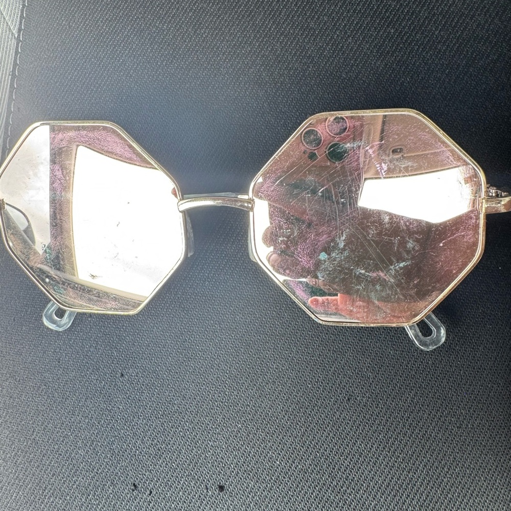 Gold Octagonal Sunglasses
